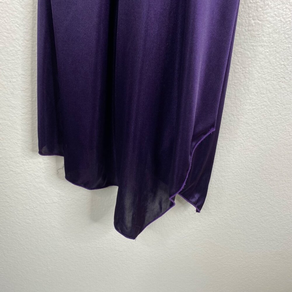 La Belle Dress Babydoll Satin Asymmetrical Women's Purple Sz M Vamp Whimsigoth - Picture 6 of 12